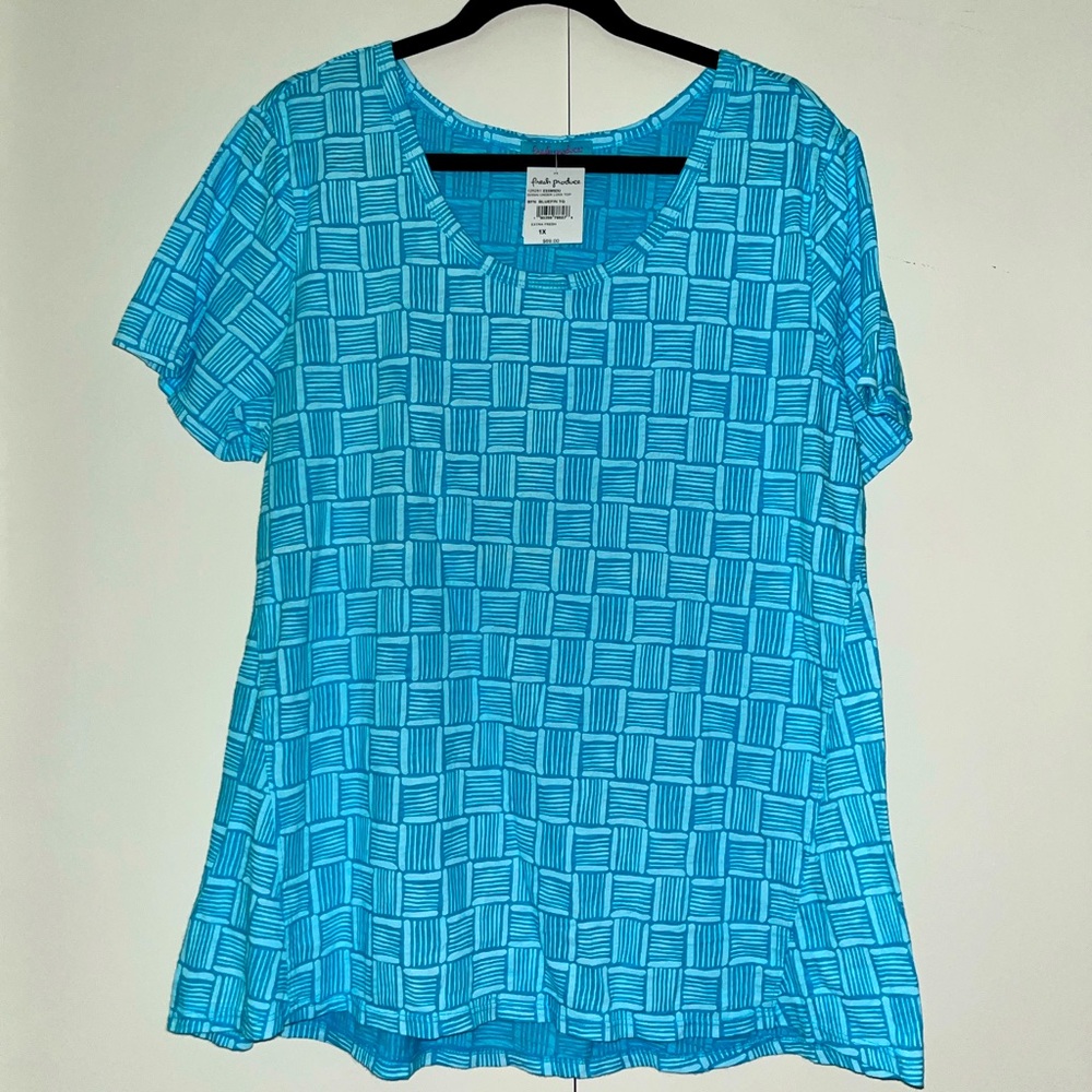 Fresh Produce 1X Turquoise Tee